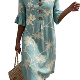 Aurélie - Robe femme décontractée à motif floral.