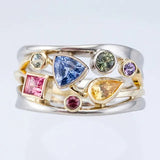 Bague Vintage Bunter Zirkonia