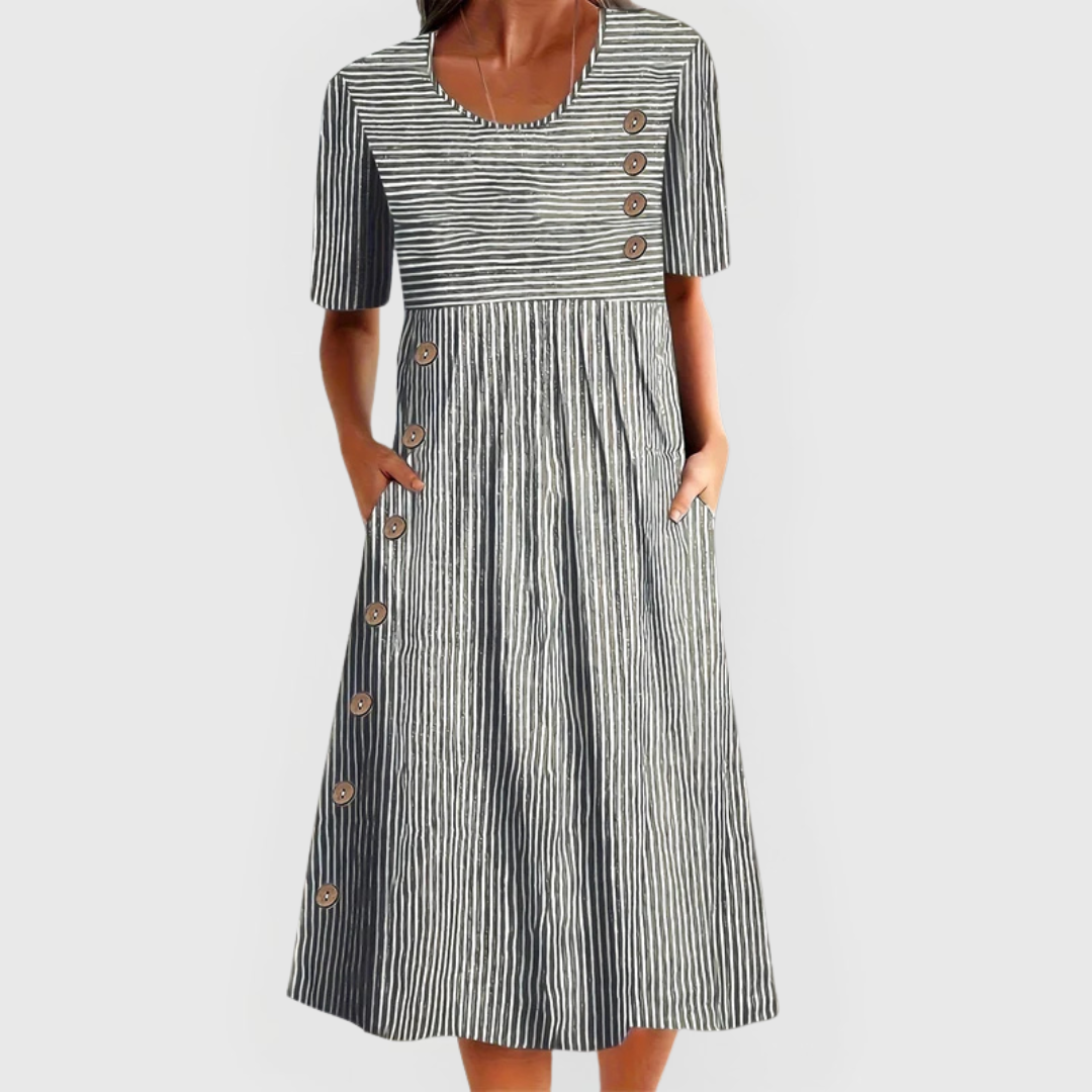 Wanda | Robe Midi Rayée