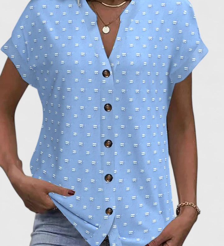Élodie | Chemise V Neck Confortable